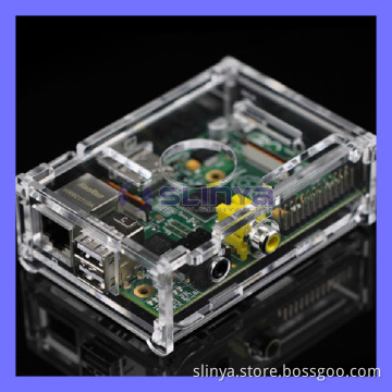 Transparent Acrylic Raspberry Pi Case Enclosure Computer Box Clear Hard Aluminum Heatsink Model B (PI-B1)